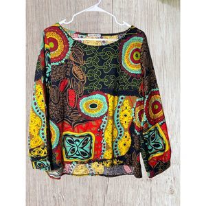 Colorful Gorgeous Blouse Long sleeves XL